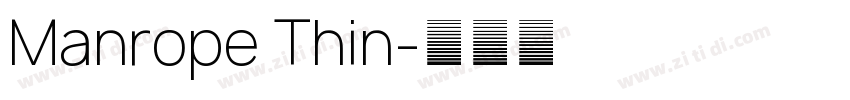Manrope Thin字体转换